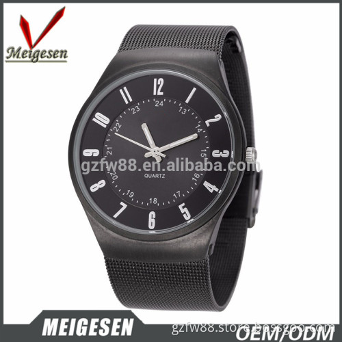 Large face classic stainless band waterproof men quartz watch